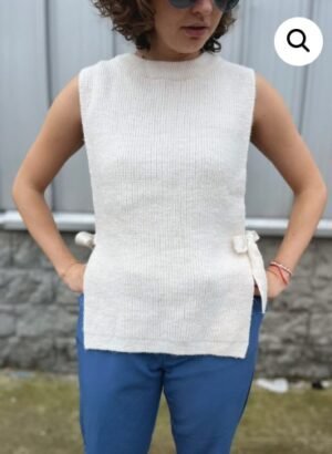 TOP TEJIDO BEIGE DE ANUDAR