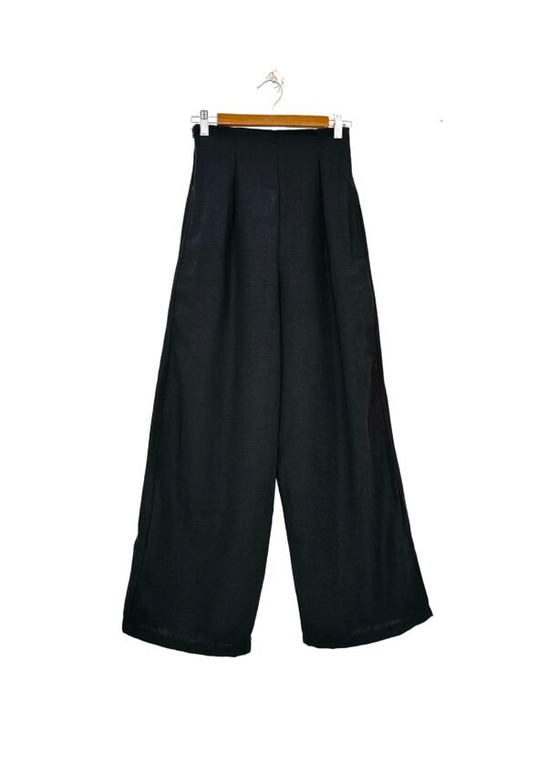 PANTALÓN NEGRO LINO CON RESORTE ATRÁS WANITTA TALLA S