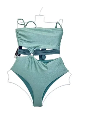 VESTIDO DE BAÑO TONOS VERDES METALIZADO TOUCHÉ TALLA M
