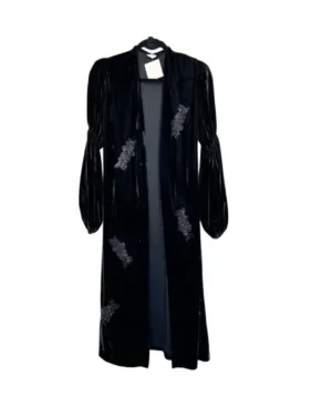 KIMONO NEGRO TERCIOPELO CON PEDRERÍA MAEI TALLA M