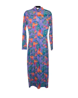 VESTIDO MESH GALLOS DESATÍN TALLA M